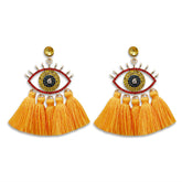 Hand-Woven Devil's Eye Earrings